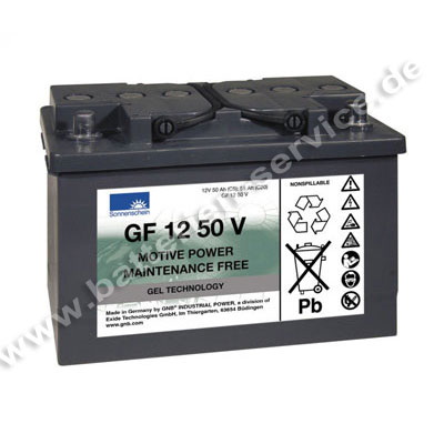 Sonnenschein Dryfit GF12050V - Bleiakku Gel - 12V 51Ah - DIN-A-Pol- Zyklenfest